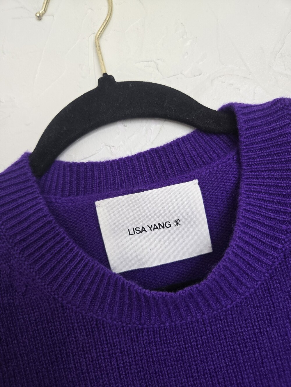 Lisa Yang Cashmere Bright Purple Crewneck Sweater, XS - Picture 8 of 9